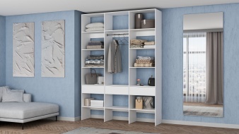 Стеллаж для одежды Мирта 50 BMS белого цвета