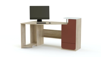 Стол компьютерный МБ-42.1 BMS с тумбой