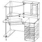 Чертеж Стол компьютерный Заря 8 BMS