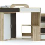 Кровать-чердак со шкафом и столом Фимо 2 BMS - Фото 3