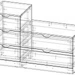 Чертеж Комод Нордли Nordli 25