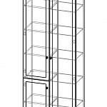 Чертеж Шкаф 3-х дверный Адрианна BMS