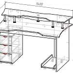 Чертеж Геймерский стол Сириус-17 BMS