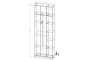 Шкаф распашной Интарс 3А (900х2600х300)