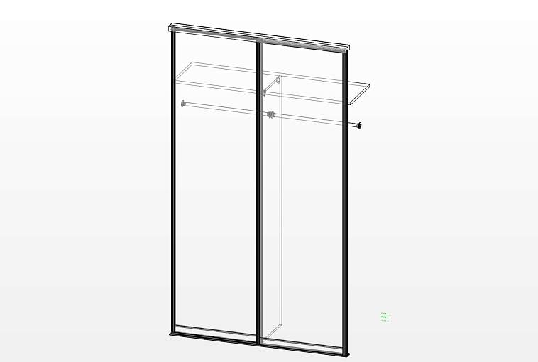 ИН Встроенный  шкаф-купе (1450х2525х430)