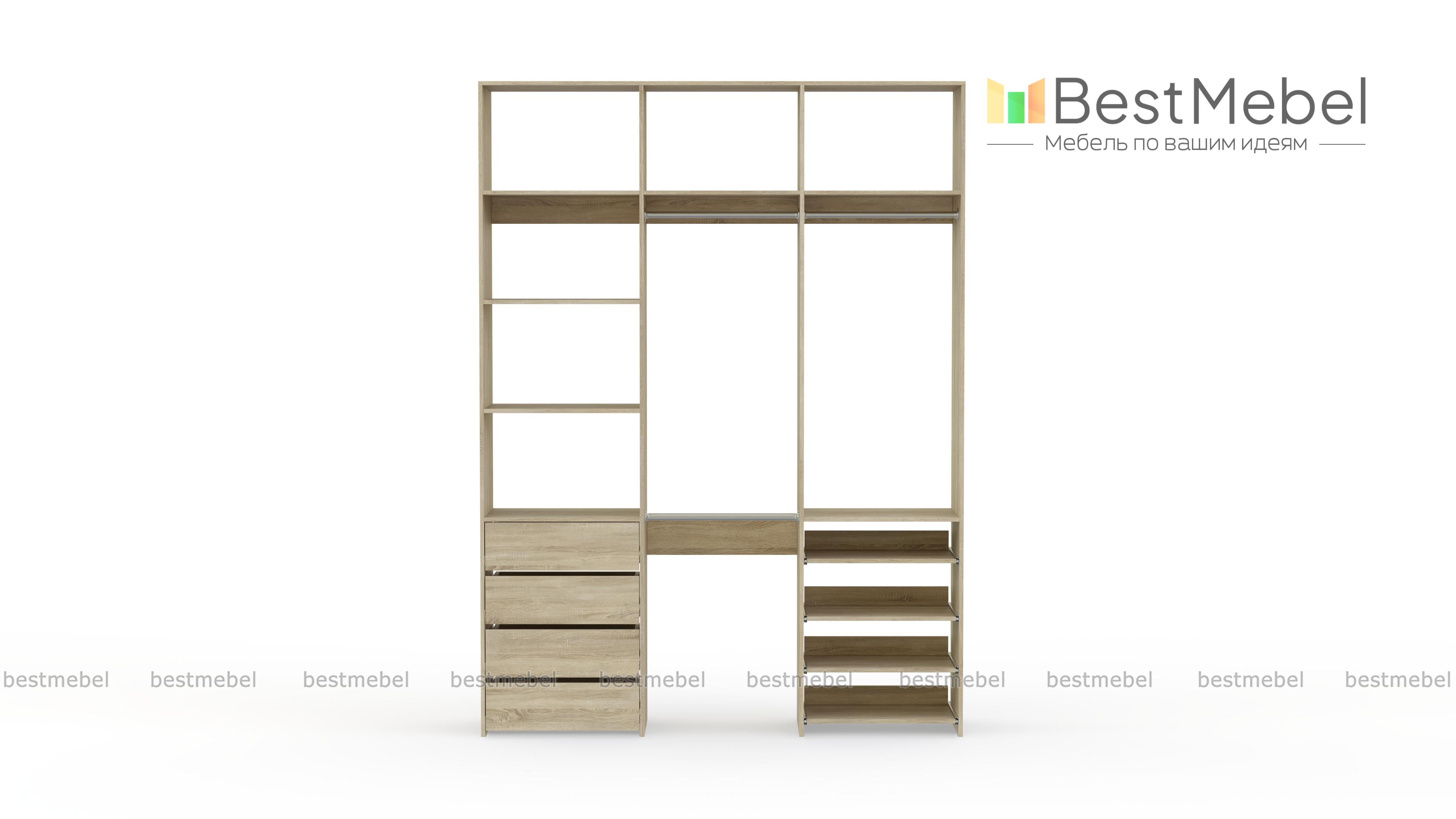 Стеллаж для одежды Мирта 88 BMS - Фото