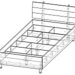 Чертеж Кровать Скала BMS