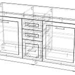 Тумба с ящиками Лондон 33 BMS