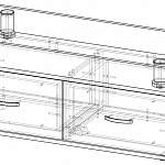 Чертеж Тумба под ТВ Кристалл 1 BMS