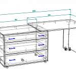 Чертеж Стол-тумба МБ-1029 BMS