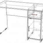Схема сборки Письменный стол ПС 40-08 BMS