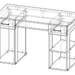 Чертеж Компьютерный стол Лестер-16 BMS