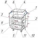 Схема сборки Тумба прикроватная ТЯ 40-14 BMS