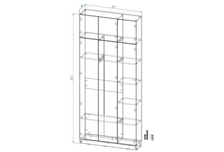Шкаф распашной Интарс 3А