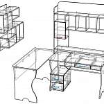 Схема сборки Компьютерный стол Марокко BMS