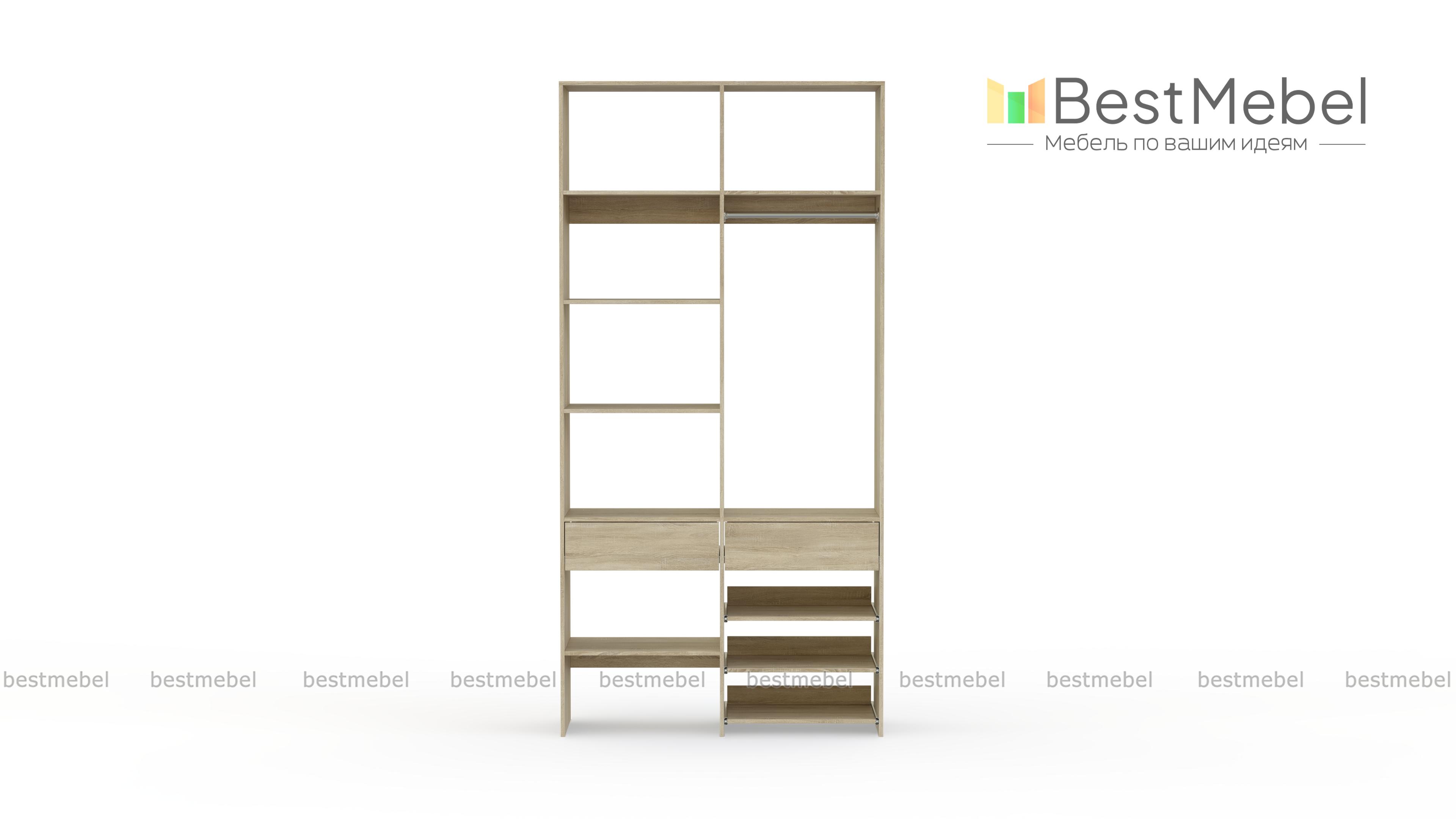 Стеллаж для одежды Мирта 81 BMS - Фото