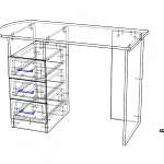 Чертеж Письменный стол Микс 7 BMS
