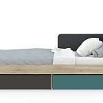 Кровать с 2-мя ящиками Jackie BMS - Фото 2