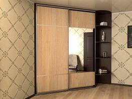 Шкаф-купе АХ-28-27 BMS(Белье - Платье (2 верх. полки) (2)) (1310х2700х600)