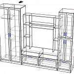 Схема сборки Мебельная стенка Николь-2 BMS