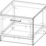 Чертеж Прикроватная тумба Сунна BMS